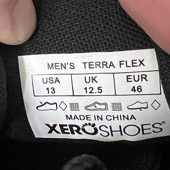 Xero TerraFlex Mens 13 Trail Black Running Barefoot Minimalist Sneaker Shoes - Picture 6 of 6